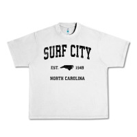 Lunar Rock Surf City North Carolina Nc Vintage Sports Design Black Prin Urban Heavy Tee - StudioElite