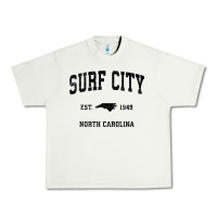 Pistachio Surf City North Carolina Nc Vintage Sports Design Black Prin Urban Heavy Tee - StudioElite