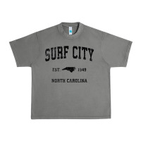 Tornado Surf City North Carolina Nc Vintage Sports Design Black Prin Urban Heavy Tee - StudioElite