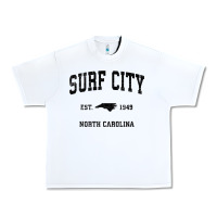 White Surf City North Carolina Nc Vintage Sports Design Black Prin Urban Heavy Tee - StudioElite