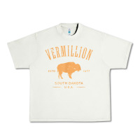 Pistachio vermillion south dakota bison distressed design t shirt Urban Heavy Tee - StudioElite