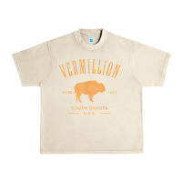 Sandshell vermillion south dakota bison distressed design t shirt Urban Heavy Tee - StudioElite