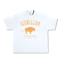 White vermillion south dakota bison distressed design t shirt Urban Heavy Tee - StudioElite