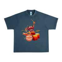 Midnight Navy The muppets animal drummer Urban Heavy Tee - StudioElite