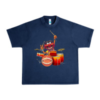 Navy The muppets animal drummer Urban Heavy Tee - StudioElite
