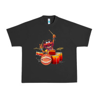 Pigment Black The muppets animal drummer Urban Heavy Tee - StudioElite