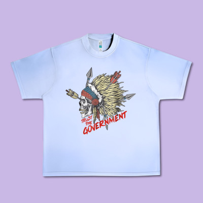 Trust The Government Skull Native American Chief Native T Shirt Urban Heavy Tee Designed By Studioelite
