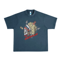 Midnight Navy trust the government skull native american chief native t shirt Urban Heavy Tee - StudioElite