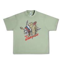Oil Green trust the government skull native american chief native t shirt Urban Heavy Tee - StudioElite