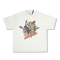 Pistachio trust the government skull native american chief native t shirt Urban Heavy Tee - StudioElite