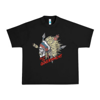Black trust the government skull native american chief native t shirt Urban Heavy Tee - StudioElite