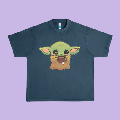 Baby Yoda Urban Heavy Tee Designed By Studioelite