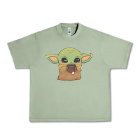 Oil Green Baby yoda Urban Heavy Tee - StudioElite