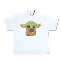 White Baby yoda Urban Heavy Tee - StudioElite