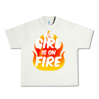 Pistachio This Girl Is On Fire Fierce Lady Woman Power Go Girls Fiery Urban Heavy Tee - StudioElite