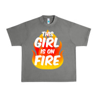 Tornado This Girl Is On Fire Fierce Lady Woman Power Go Girls Fiery Urban Heavy Tee - StudioElite
