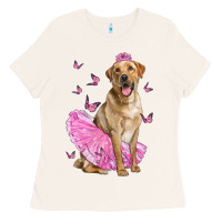 Bone Labrador Retriever Dog With Tutu Ladies Tee - LillyAllenDesigns