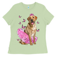 Matcha Labrador Retriever Dog With Tutu Ladies Tee - LillyAllenDesigns