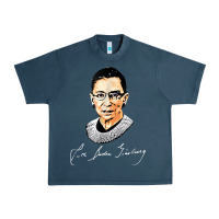 Midnight Navy rbg ruth bader ginsburg feminist t shirt   signature art Urban Heavy Tee - StudioElite