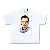White rbg ruth bader ginsburg feminist t shirt   signature art Urban Heavy Tee - StudioElite