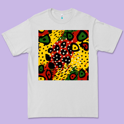 African Colors Pattern Premium Tee Designed By Bundleandbundleshop