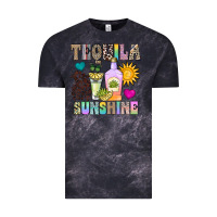 Cloud Black Tequila Sunshine Vintage Tee - CowhideDigitalArt