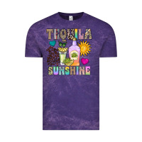 Cloud Purple Tequila Sunshine Vintage Tee - CowhideDigitalArt