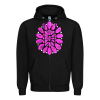 Black pink gemstone Zipper Hoodie - RanaPortraitStore