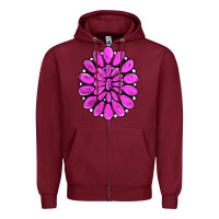 Burgundy pink gemstone Zipper Hoodie - RanaPortraitStore
