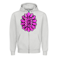 Dove Grey pink gemstone Zipper Hoodie - RanaPortraitStore