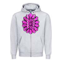 Heather Grey pink gemstone Zipper Hoodie - RanaPortraitStore