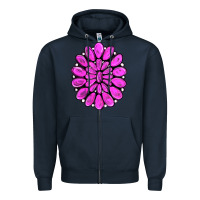 Navy pink gemstone Zipper Hoodie - RanaPortraitStore