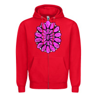 Red pink gemstone Zipper Hoodie - RanaPortraitStore