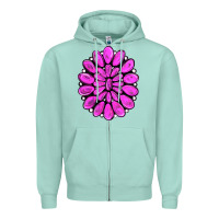 Seafoam pink gemstone Zipper Hoodie - RanaPortraitStore