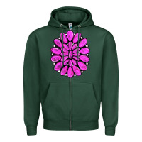 Sports Green pink gemstone Zipper Hoodie - RanaPortraitStore