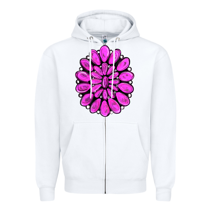 Pink Gemstone Zipper Hoodie by RanaPortraitStore | Teevron