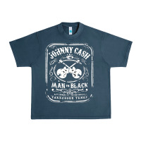 Midnight Navy johnny cash man in black Urban Heavy Tee - StudioElite