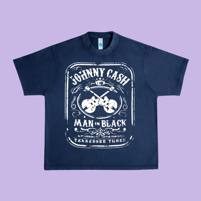 Johnny Cash Man In Black Urban Heavy Tee Designed By Studioelite