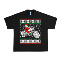 Black santa ridin motocycle Urban Heavy Tee - StudioElite