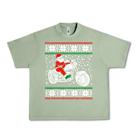 Oil Green santa ridin motocycle Urban Heavy Tee - StudioElite