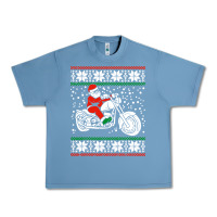 Pebble Blue santa ridin motocycle Urban Heavy Tee - StudioElite
