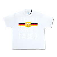 White lets get schnitzel faced men women vintage oktoberfest t shirt Urban Heavy Tee - StudioElite
