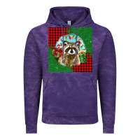 Cloud Purple christmas raccoon Vintage Hoodie - BarkalooDesign