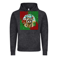 Vintage Black christmas raccoon Vintage Hoodie - BarkalooDesign