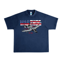 Military Airplane A-10 Warthog American Flag Urban Heavy Tee | Teevron
