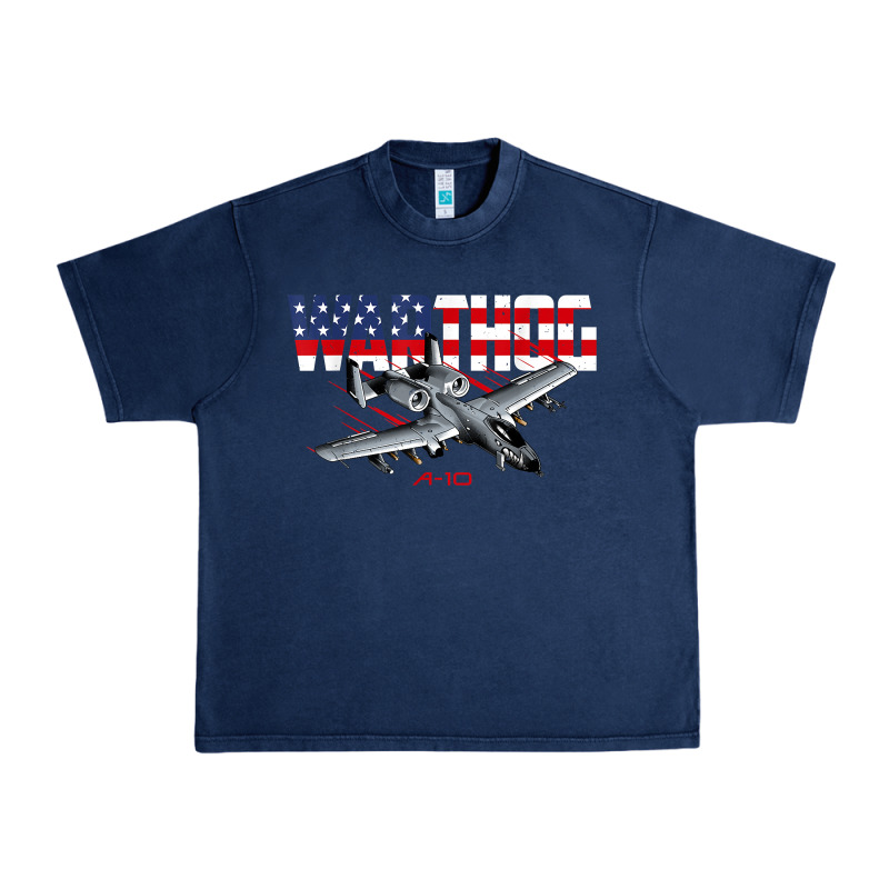Military Airplane A-10 Warthog American Flag Urban Heavy Tee by StudioElite | Teevron