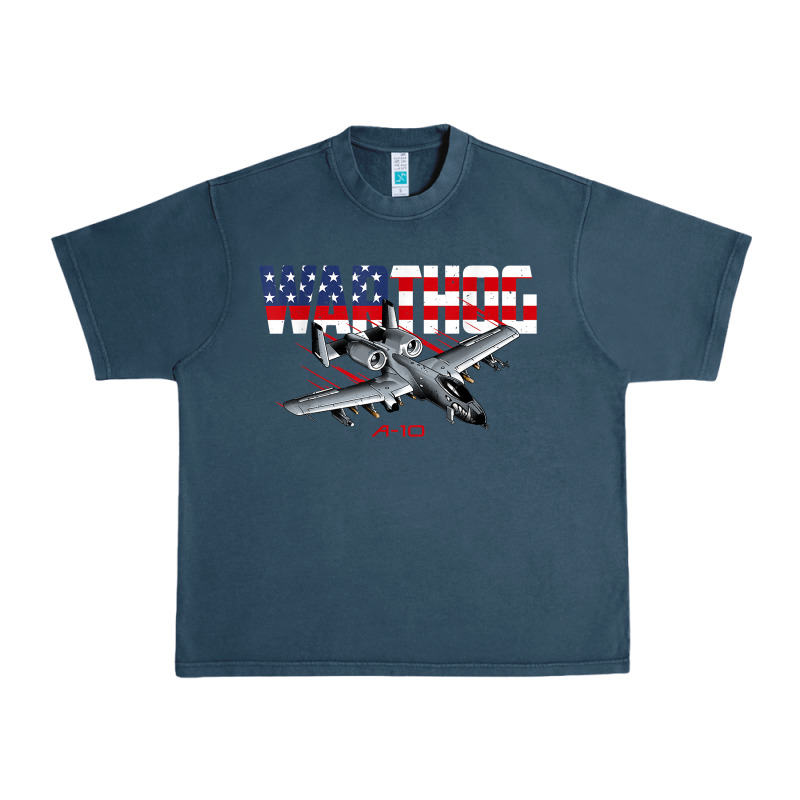 Military Airplane A-10 Warthog American Flag Urban Heavy Tee by StudioElite | Teevron