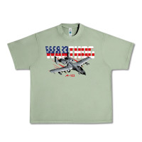 Oil Green Military Airplane A-10 Warthog American Flag Urban Heavy Tee - StudioElite