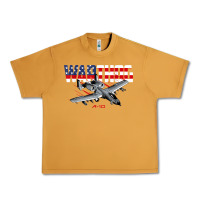 Peanut Butter Military Airplane A-10 Warthog American Flag Urban Heavy Tee - StudioElite