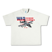 Pistachio Military Airplane A-10 Warthog American Flag Urban Heavy Tee - StudioElite